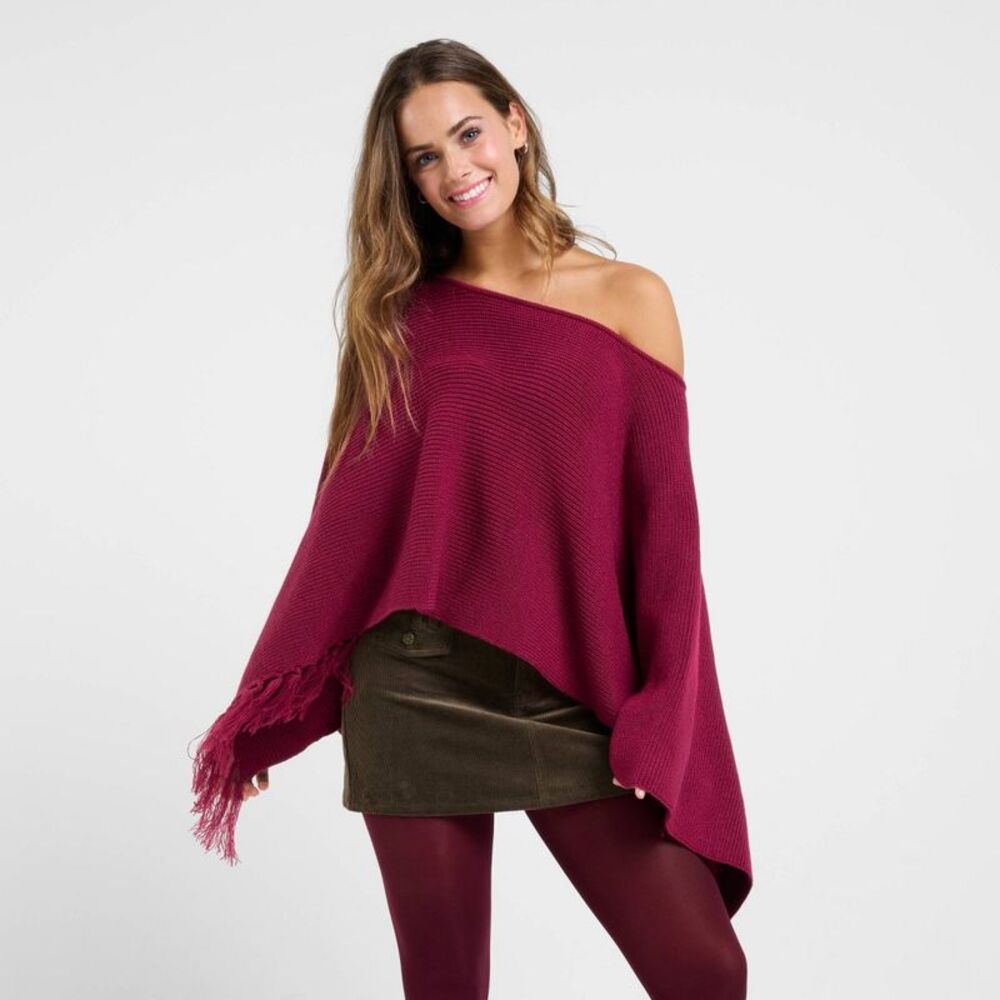 Women's dELiA*s Poncho - Maroon